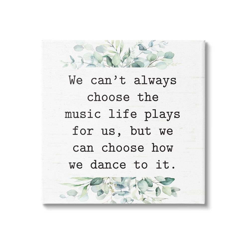 4360 Inspirational Music Life Quote Mixed Botanicals Arrangement, Design by